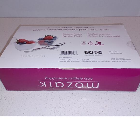 Mozaik Premium Plastic Mini Appetizer & Dessert Tasting Set 96 pieces Catering - Picture 5 of 5